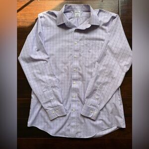 Brooks Brothers 1818 Regent Fit Non-Iron Checked Dress Shirt Size 17 6/7